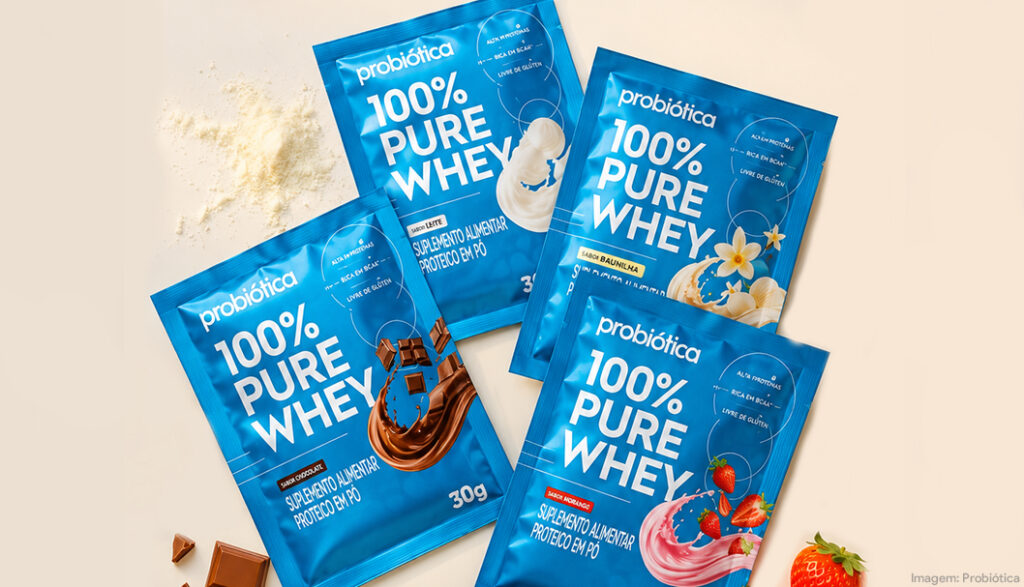 Probiótica amplia linha 100% Pure Whey com embalagem monodose